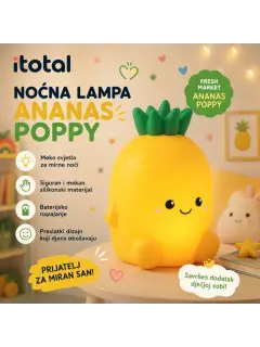 Lampa noćna iTotal silikonska Fresh market ananas Poppy XL3219H