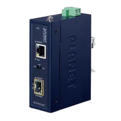 Planet Industrial Compact Size 100 1000 Base- Open Slot SFP to 1GbE RJ45 Media Converter (-40 to 75 C)