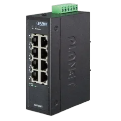 Planet Industrial 8-Port (8x100Mbps RJ45) Compact Ethernet Switch (-40~75 degrees C), unmanaged