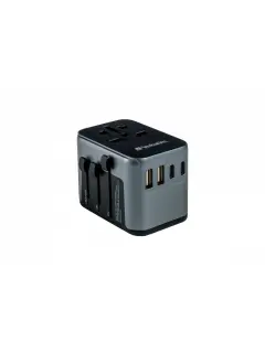 Adapter Verbatim UTA-03 #49545 univerzalni putni, USB-C PD & QC, 2 USB-C, 2 USB-A ports