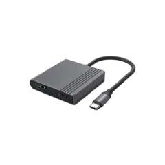 Gembird USB-C to HDMI DP adapter, 4K 60Hz, black