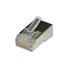 NaviaTec CAT6 shielded RJ45 plug round cable 10pc