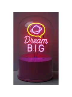 Lampa staklena kupola iTotal NEON-efekt LED rotirajuća Dream Big XL3263