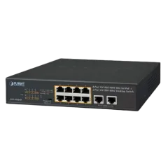 Planet 8-Port 1GbE RJ45 802.3at PoE 2-Port 1GbE RJ45 Desktop Switch (120 watts)
