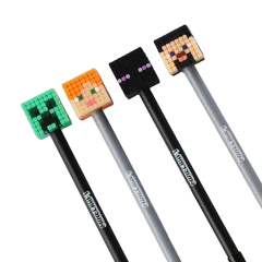 Kemijska olovka Puckator Minecraft s gumenim ukrasom (Alex/Steve/Creeper/Enderman) sortirano 24/1 PEN209