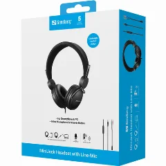 Sandberg MiniJack Headset with Line-Mic