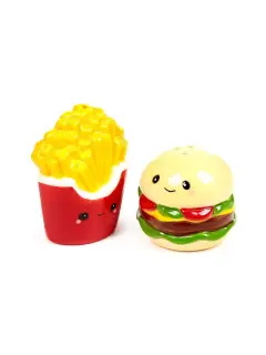 Keramički set za sol i papar Puckator Hammy the Burger & Fries SP113