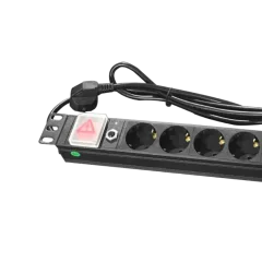 NaviaTec vodilica kablova 19" s 4 prstena, 1U horizontalna, crna
