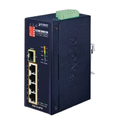 Planet Industrial 5-Port (4x 100Mbps RJ45 PoE ports 1x 100mbps FX slot) Switch (-40~75C) Unmanaged