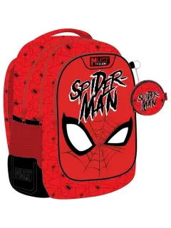 Ruksak školski Must team Spidermanova mreža s 3 pretinca (i novčanikom) 32x18x43cm 508746