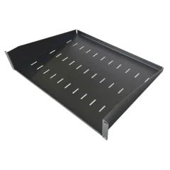 NaviaTec 19" Fixed shelf, 550mm, 1U, Black