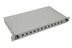 NFO Patch Panel 1U 19" - 12x SC Simplex LC Duplex, Pull-out, 1 tray