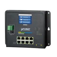 Planet Industrial L2 8-Port Gbe 2 Port SFP Wall Switch with LCD