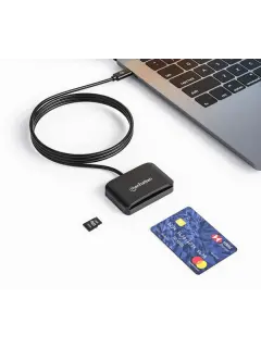Manhattan USB-C čitač microSD/pametnih kartica