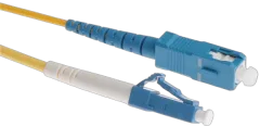 NFO Patch cord, LC UPC-SC UPC, Singlemode 9 125, G.652D, Simplex, 0,5m