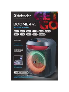Prijenosni zvučnik Defender Boomer 45, BT/FM/USB/microSD, RMS 45W