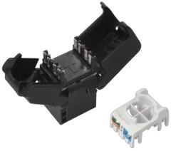 Solarix tool-free keystone CAT6 UTP RJ45, black