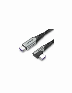 Vention USB 2.0 C Male Right Angle to C Male 5A Cable 1M Gray