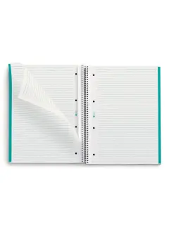Kolegij blok Miquelrius A4 90g 80L spiralni crte Recycled cardboard be eco emerald MR46888