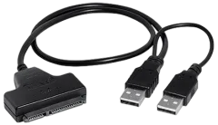 Transmedia SATA HDD adapter SATA 17-5 pin plug to USB 2.0