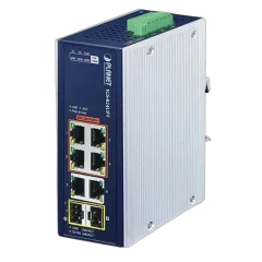 Planet Industrial 4-Port 10 100 1000T 802.3bt PoE 2-Port 10 100 1000T 2-Port 100 1000X SFP Gigabit Ethernet Switch