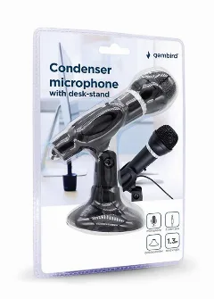 Gembird Condenser microphone with desk-stand, black