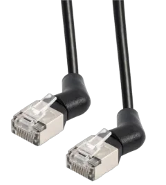 Transmedia CAT6a U FTP Patch Cable 0,5m black, 360° rotatable