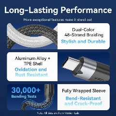 Vention USB 3.2 Gen2 C Male to C Male 10Gbps Cable Aluminum Alloy Type, 2m
