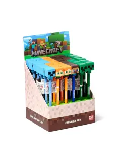 Kemijska olovka Puckator piši briši s Minecraft Chibi silikonskim ukrasom sortirano 36/1 PEN276