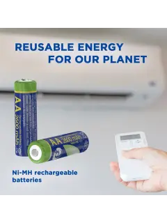 Gembird Ni-MH punjive AA baterije, 2600mAh, 2 komad u plastičnom pakiranju