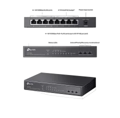 TP-Link 8-Port 10 100Mbps Desktop Switch with 4-Port PoE SF1008LP