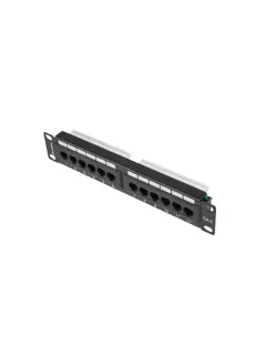 Lanberg Patch Panel 12Port 1U 10" CAT.6 Black