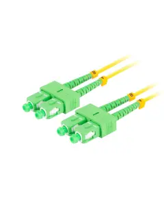 Lanberg Fiber Optic Patchcord SM SC/APC-SC/APC Duplex 2M LSZH G657A1 3.0MM Yellow