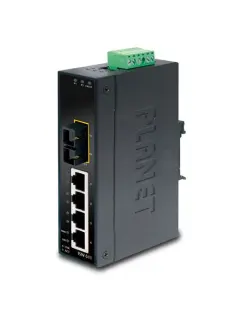 Planet Industrial 5-Port (4x 100Mbps RJ45 1x 100Mbps SM FX(SC)-15km Switch, unmanaged