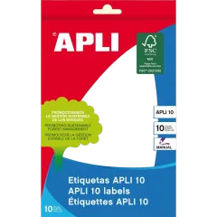 Naljepnica Apli 34x67mm za ručni ispis bijela 10L 1651