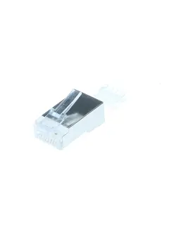 MasterLan STP Cat6 RJ45 Connector, gold, pleated,