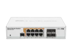 MikroTik 8x Gigabit Ethernet Smart Switch with PoE-out, 4x SFP cages desktop case