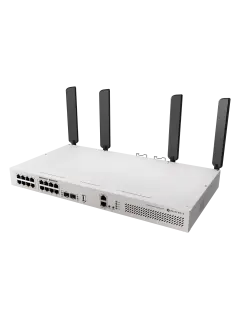 MikroTik WiFi6 Cloud Router Switch 16GbE (8 of them PoE+), 2x 10G SFP+, USB, quad-core 2.2 GHz CPU
