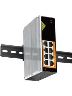 Conexpro 8-Port Industrial DC power PoE Switch 8x 1GbE w/6x PoE+ (30w) + 2x PoE++(60w) 130 W PoE