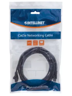 Intellinet Cat6, CCA, U/UTP, PVC, RJ45, 1.5m, crni