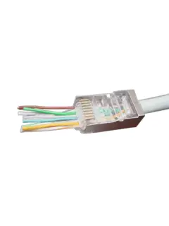 Gembird Cat5e Cat6 pass-through modular FTP plug 8P8C, 100 pcs