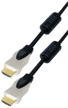 Transmedia HDMI cable metal plugs gold contacts, 1m, black