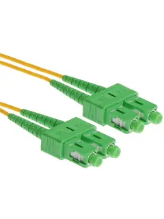 NFO Patch cord, SC APC-SC APC, Singlemode 9 125, G.657A1, Duplex, 1m