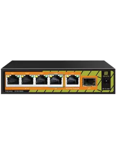 Conexpro PoE switch, 5x 1GbE LAN, 4x PoE Out, 1x PoE-In, 1x SFP (PoE budget 60 W)