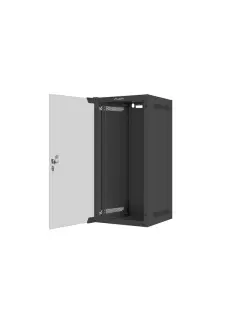 Lanberg 10" Wall-Mount 12U/280X310 Rack Cabinet (Flat Pack) With Glass Door Black