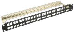 NaviaTec 1U 48 portni prazni patch panel, crni