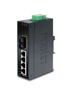 Planet Industrial 5-port (4x 100Mbps RJ45 1x 100Mbps SM FX(SC) 15km Switch, (-40~75C) unmanaged