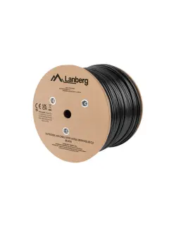 Lanberg Lan Cable CAT.6A SFTP 305M Solid Outdoor CU Black Fluke Passed