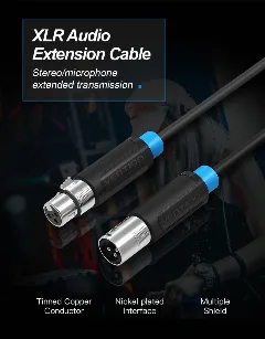 Vention XLR Audio Extension Cable 15M Black