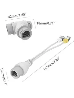 Conexpro Double Ports Gigabit PoE Splitter